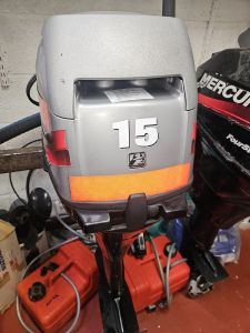 Mariner 15ELRC 15hp Electric Start Longshaft c/w control box (click for enlarged image)